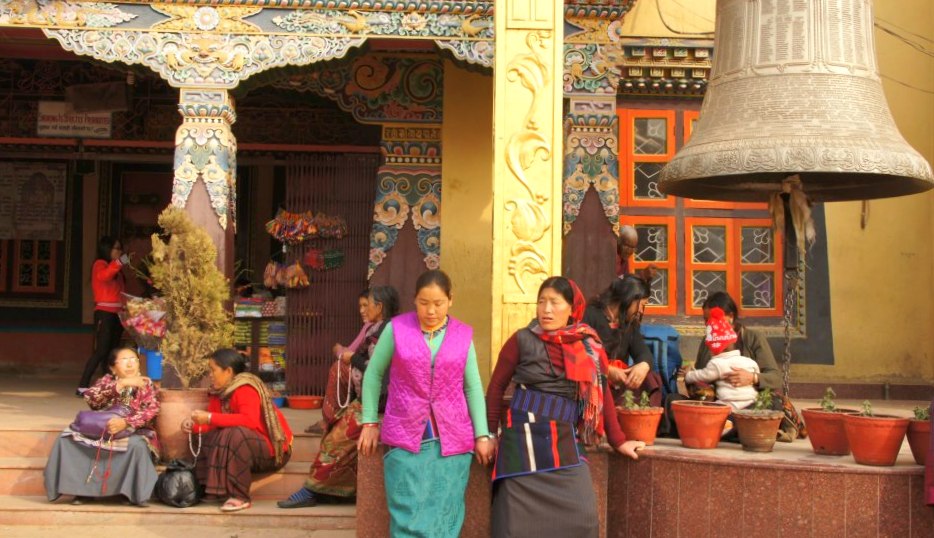 Femmes tibétaines Stupa Bodnath Kathmandou Népal