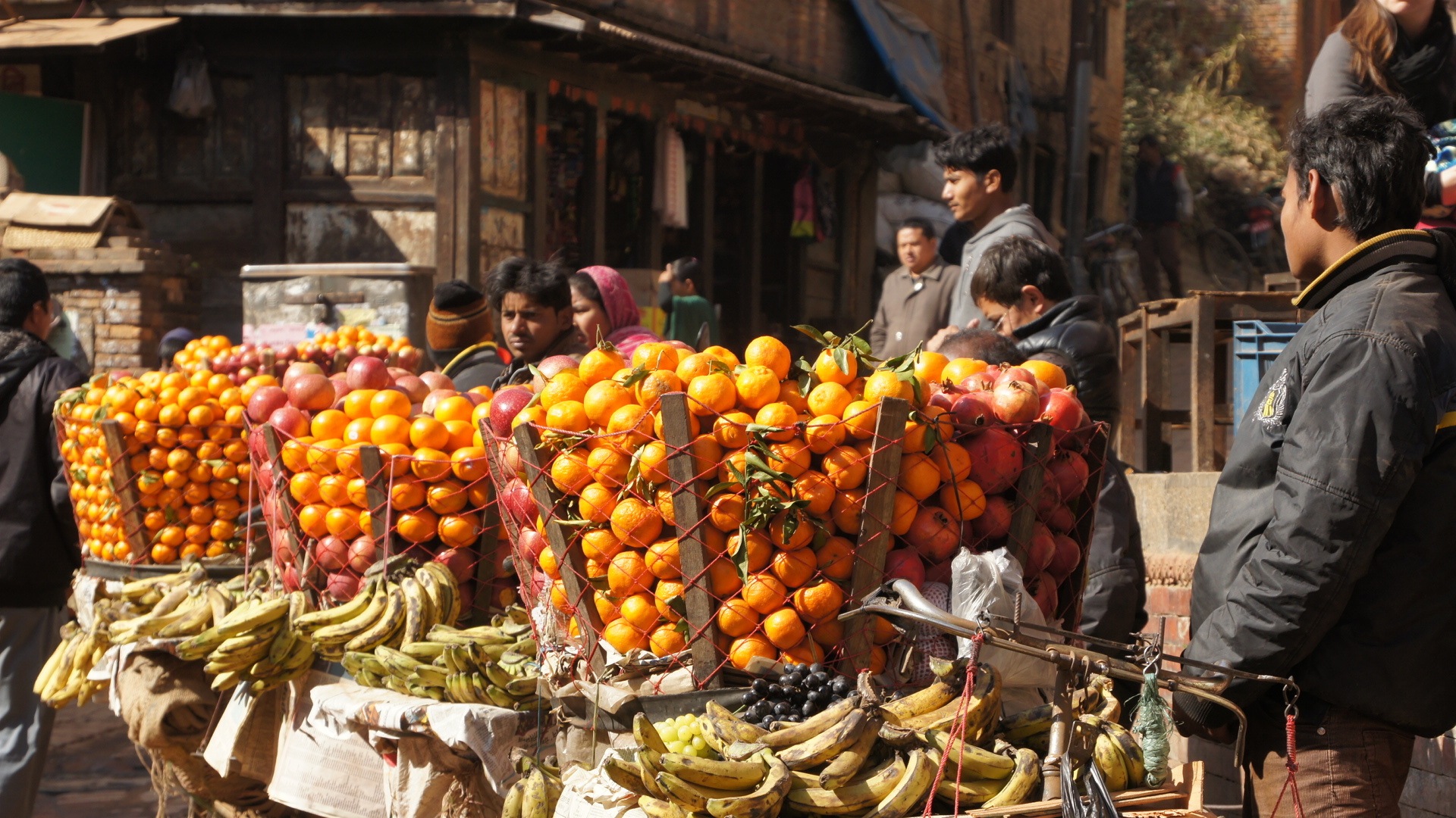 Marchand de fruits Kathmandou Népal