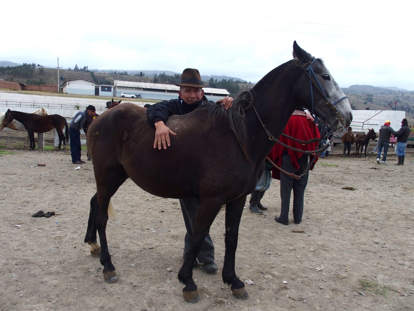 Eleveur de cheval marché de Guamote Equateur