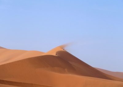 Vent de sable sur la dune Namibie