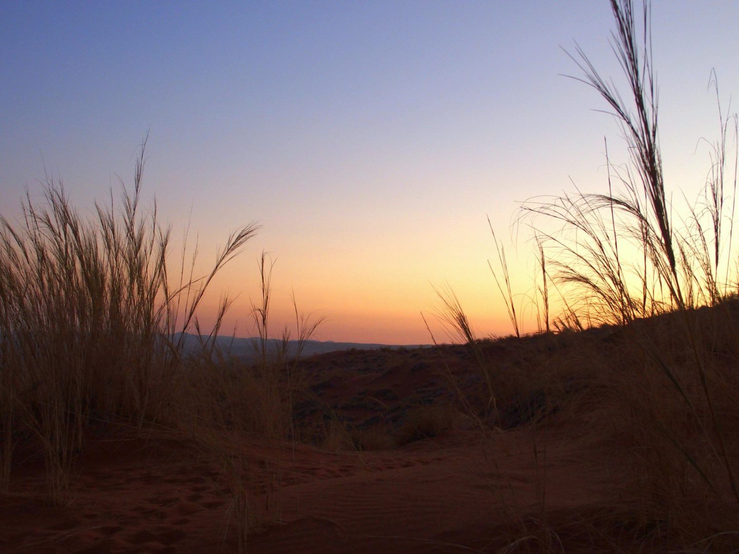 Début de soirée sur les dunes Namibie