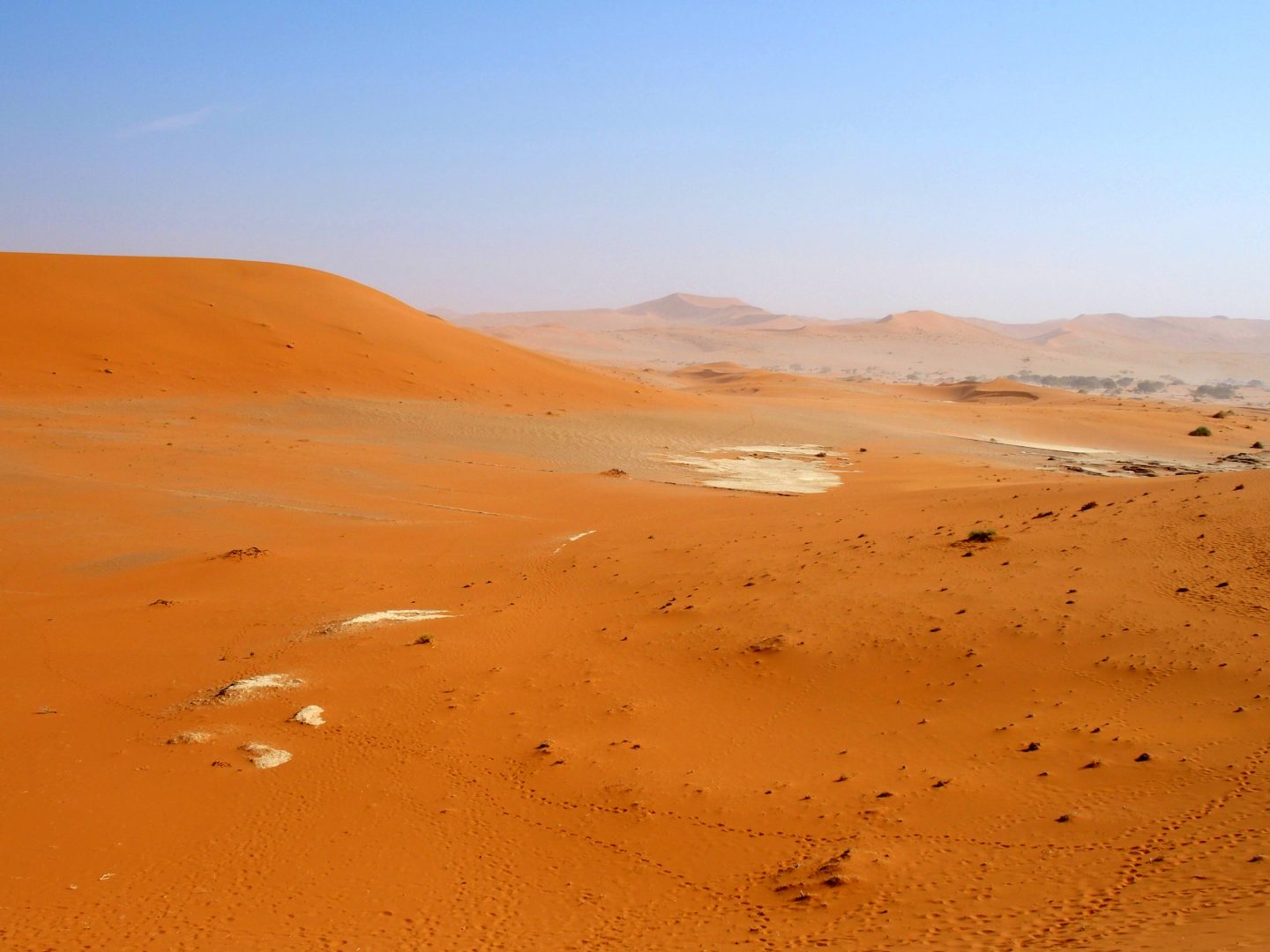 Marche dans la Dead Valley Sossusvlei Namibie