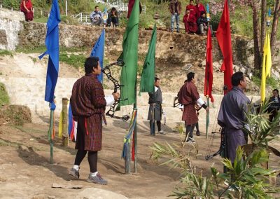 Compétition tir à l'arc carnet de voyage au Bhoutan