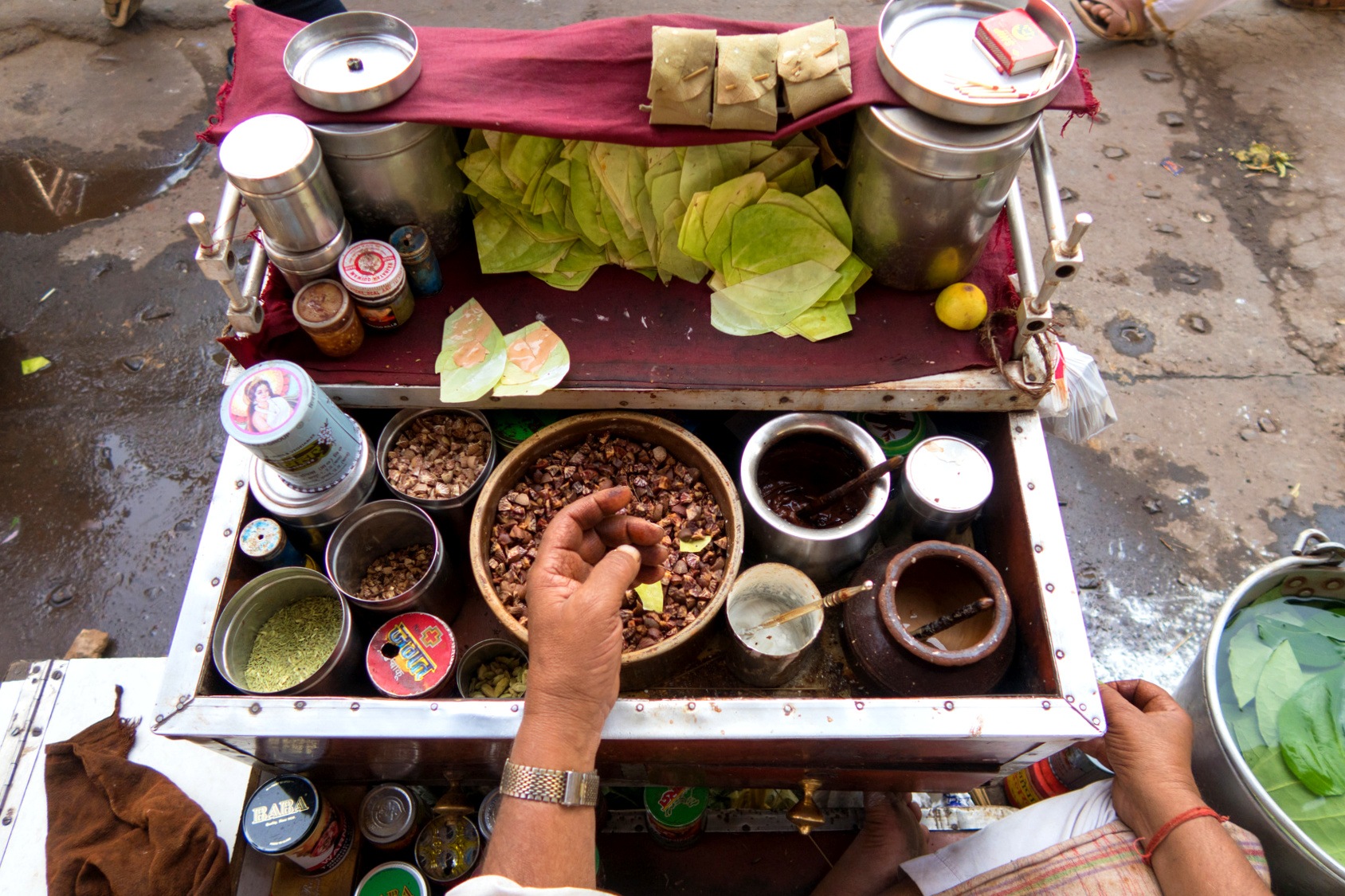 Cuisine de rue Old Delhi Inde