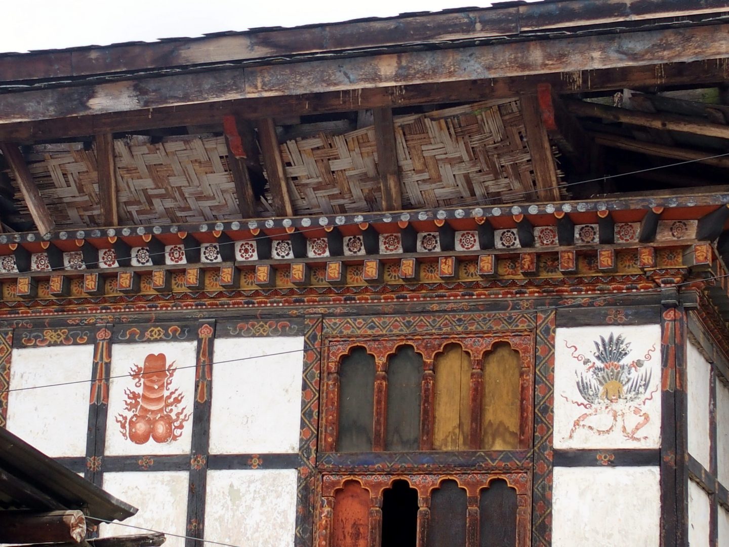 Façade avec peinture phallique Bhoutan