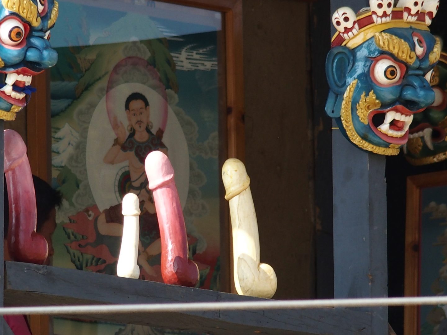 Phallus magasin souvenirs Bhoutan