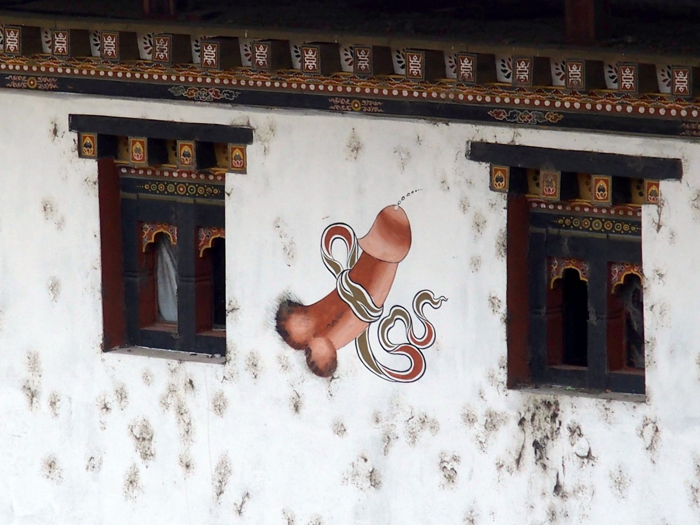 Phallus sur façades 11 jours au Bhoutan