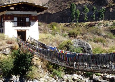 Pont traditionnel carnet de voyage Bhoutan