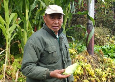 Producteur légumes Bumthang Bhoutan