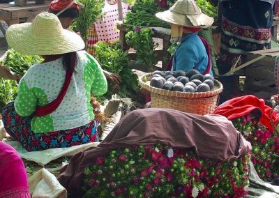 Fleurs au marché