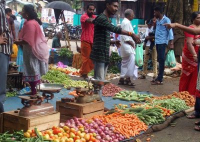 Scène de marché Inde