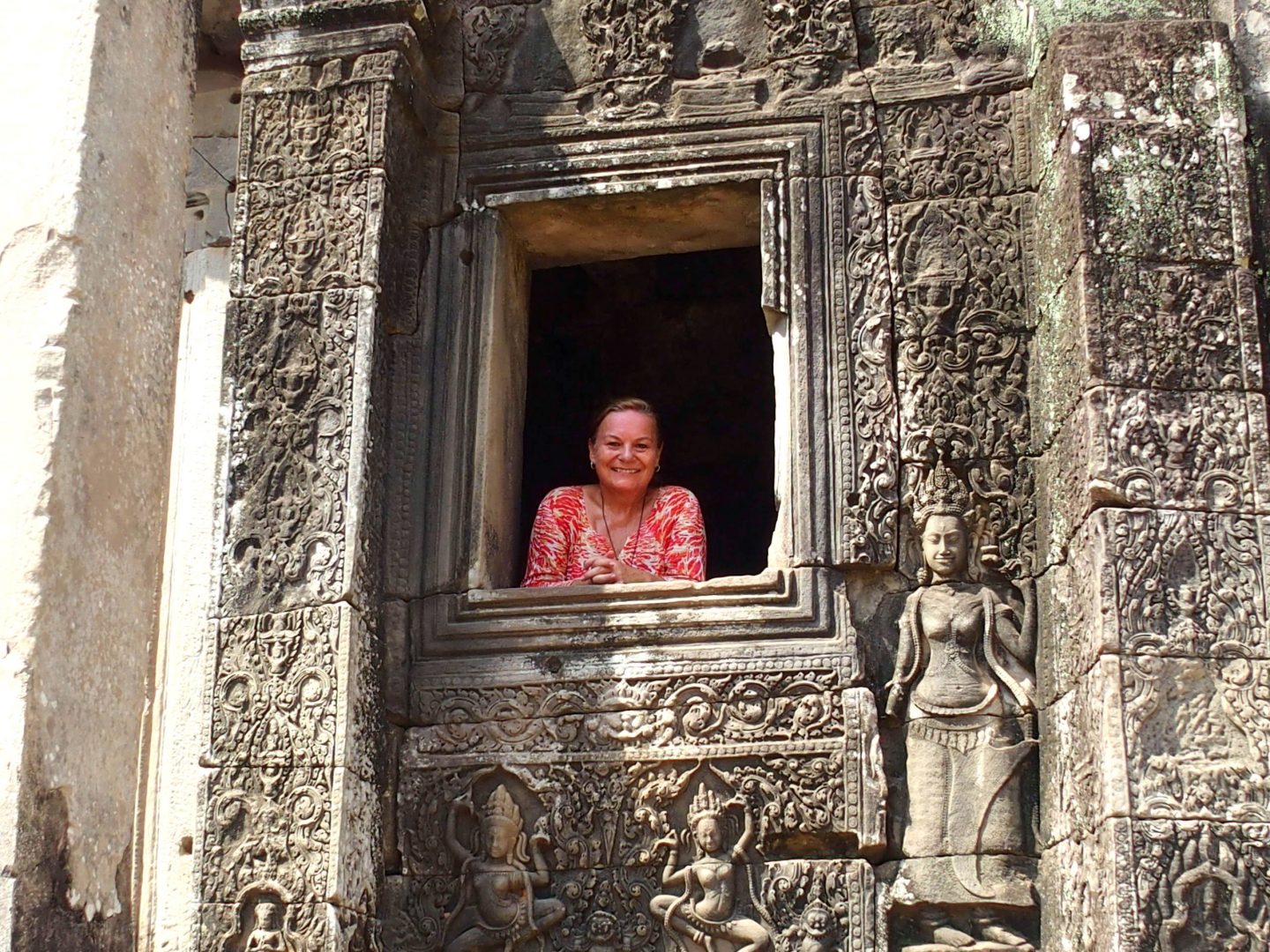 A la fenêtre temples Angkor Bayon Cambodge