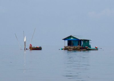 Maisons flottantes Lac Tonle Sap Cambodge