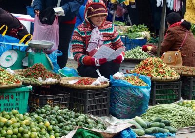 Marchande de légumes Cambodge