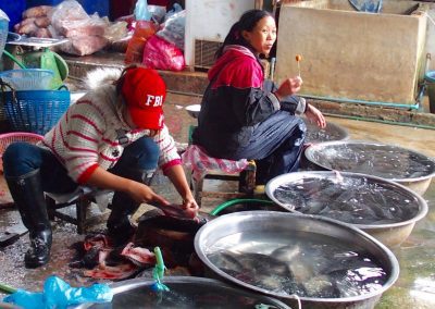 Marché poissons Cambodge