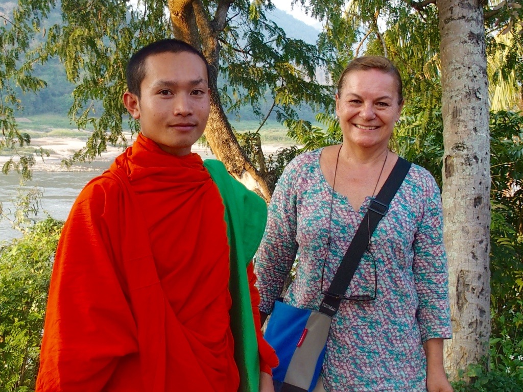 Avec Phone mon élève jeune moine Luang Prabang Laos