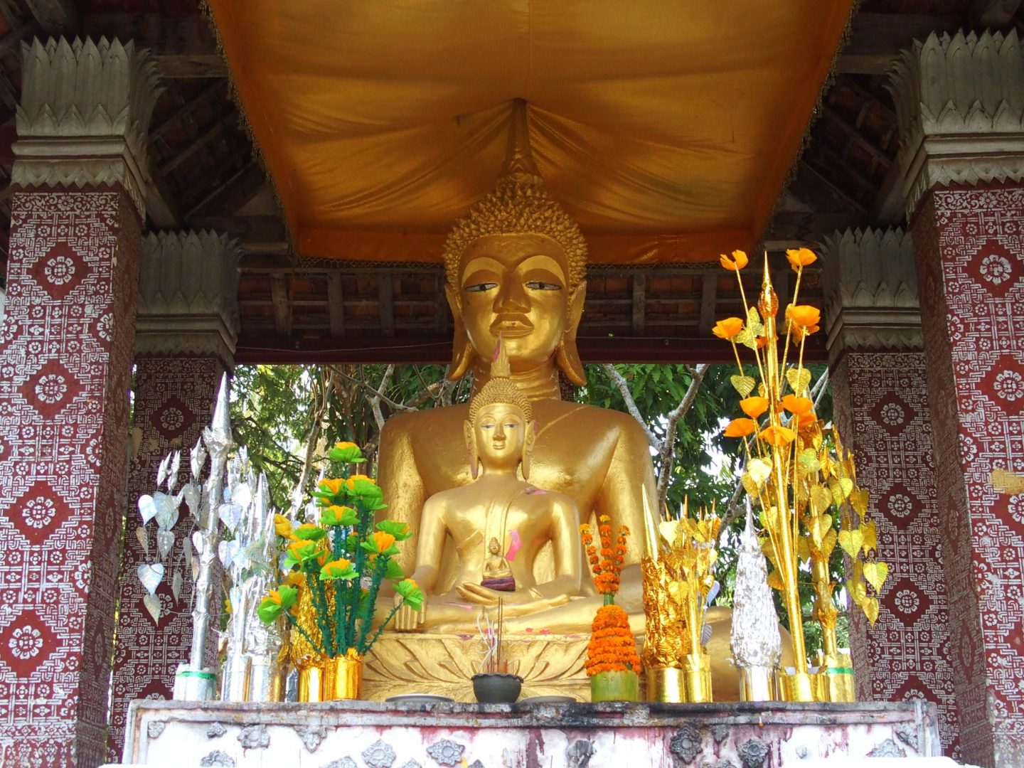 Bouddhas temple Luang Prabang Laos