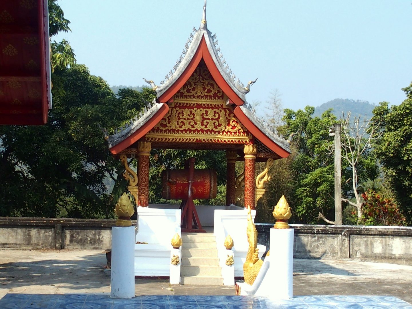 Tambour dans temple Luang Prabang Laos