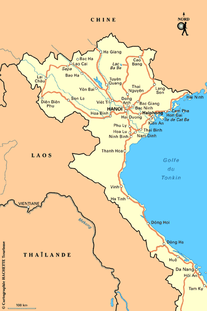 Carte du Vietnam du nord Le Routard