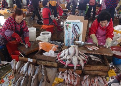 Marché aux poissons Busan Corée du sud