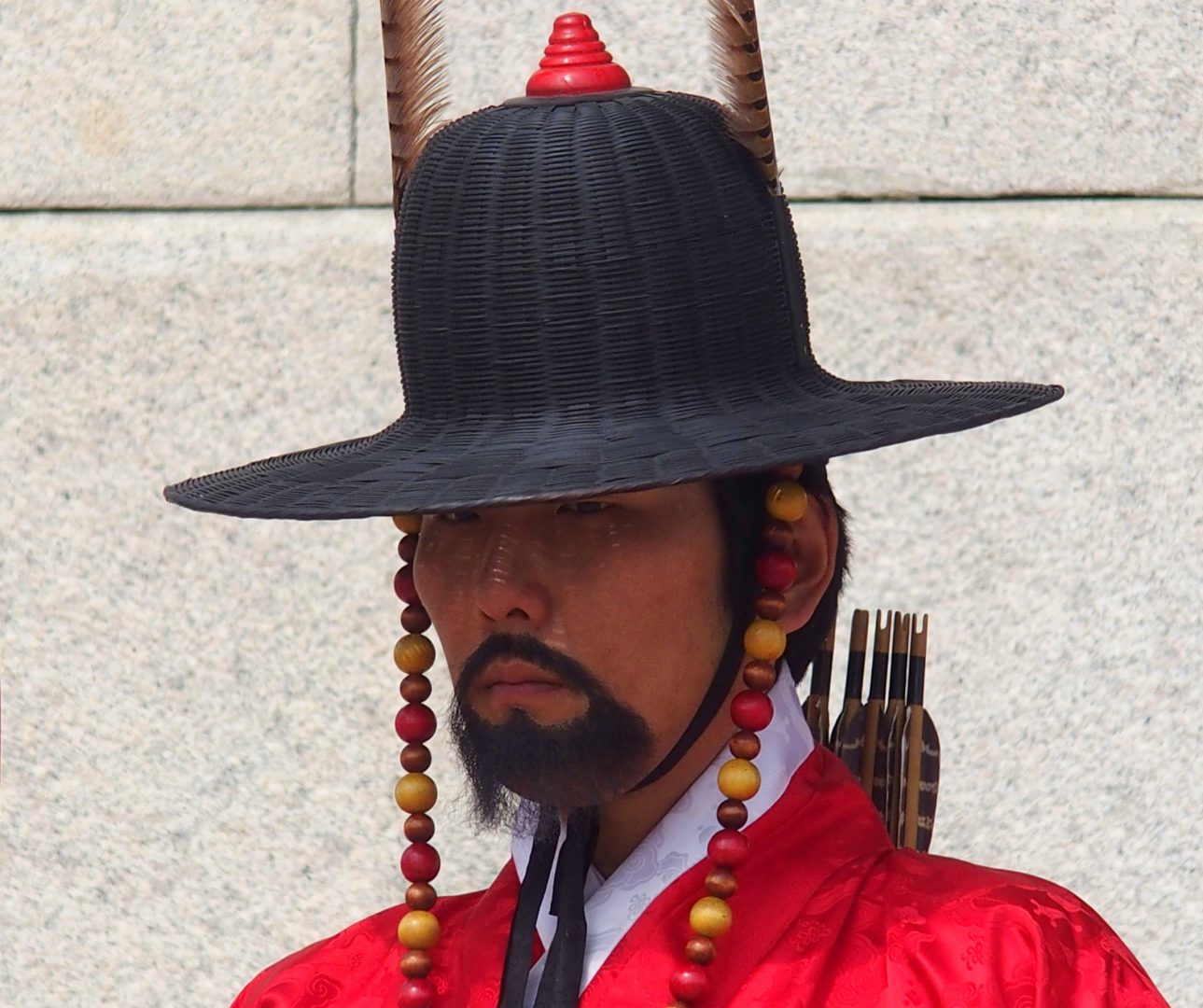 Portrait de garde Palais royal Seoul Corée du sud