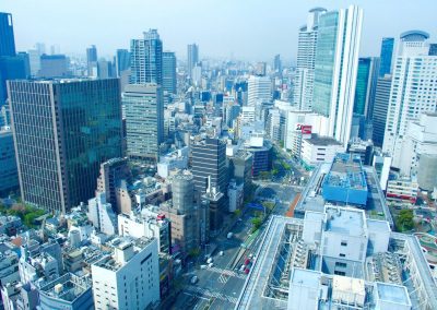 Vue sur les buildings d'Osaka Japon