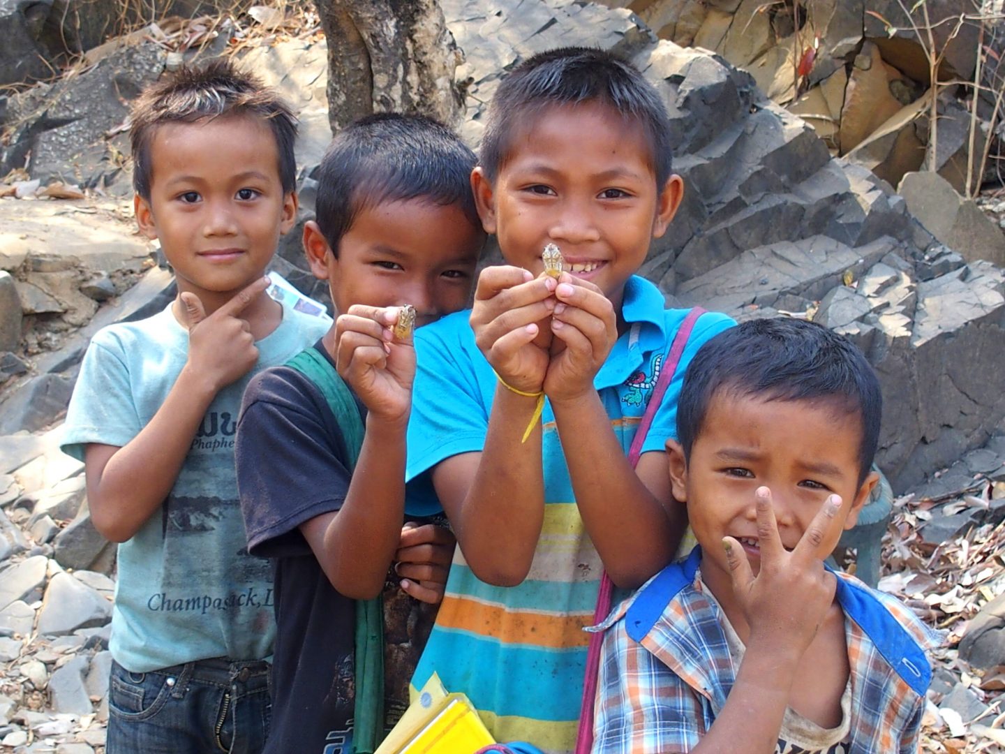 Enfants coquins cascades Phapheng 4000 îles Laos