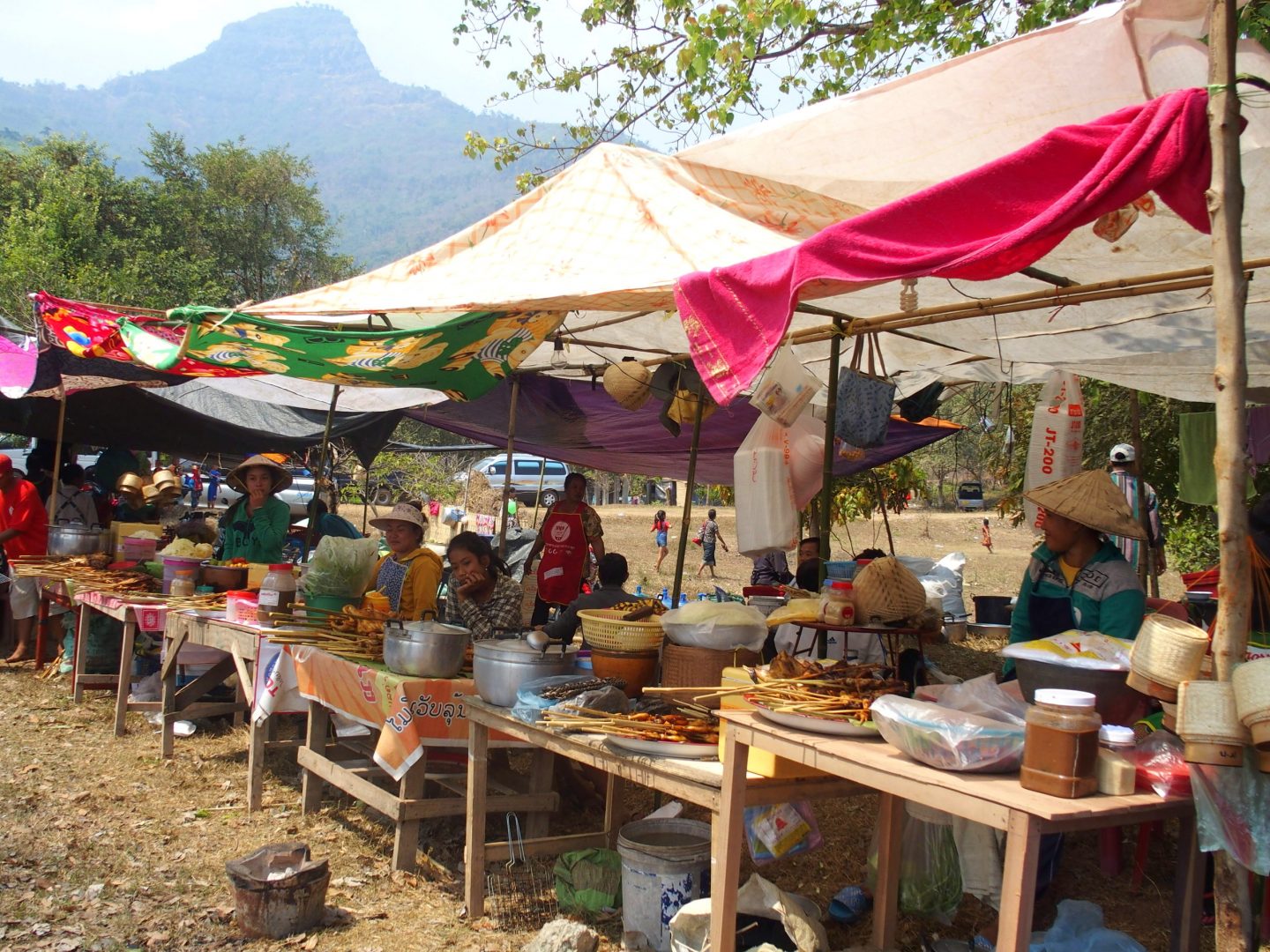 Stands restauration Vat Phou Laos