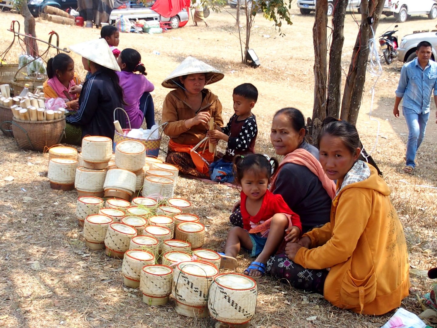 Vente artisanat Vat Phou Laos