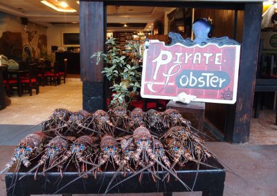 Langoustes à déguster dans un kiosco - Galapagos