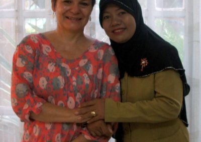Avec la femme de Topik mon guide Sulawesi
