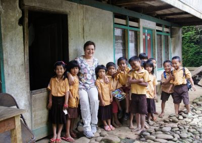 Rencontre avec des écoliers Sulawesi