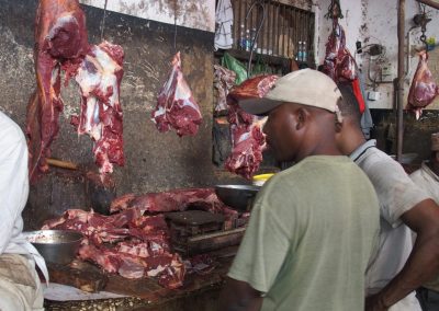 Echoppe viande marché Stone Town Zanzibar