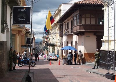 Présence policière Bogota Colombie