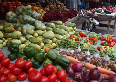 Stand légumes marché Stone Town Zanzibar