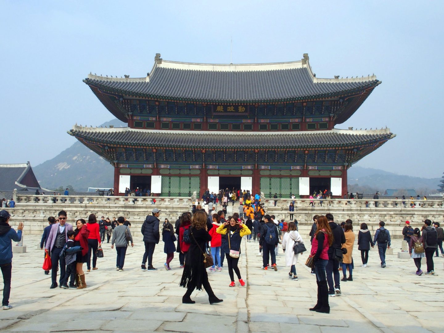 Cour du Palais royal Seoul Corée du sud