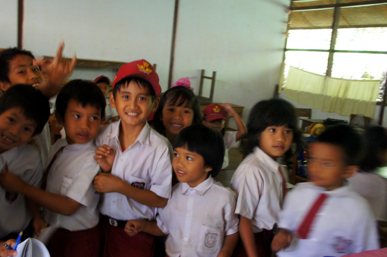 Pause-photo en classe Sulawesi