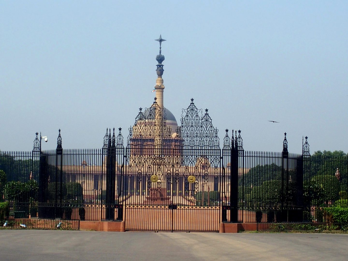 Entrée du Palais présidentiel New Delhi Inde