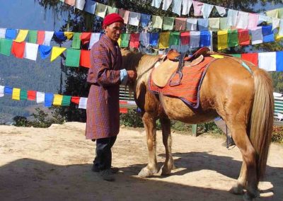 Balade à cheval au Tiger nest au Bhoutan