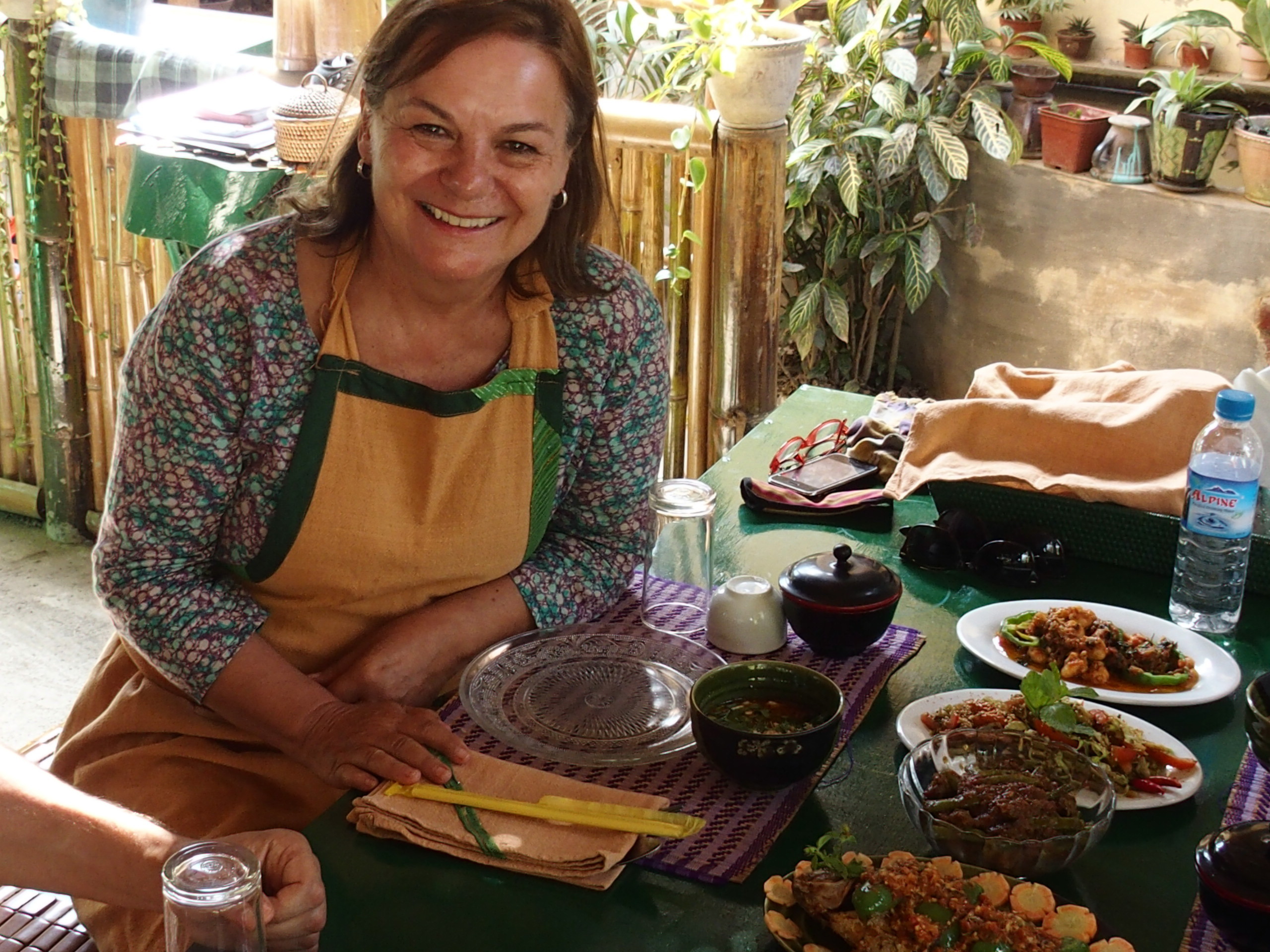Dégustation après un cours de cuisine à Inle en Birmanie