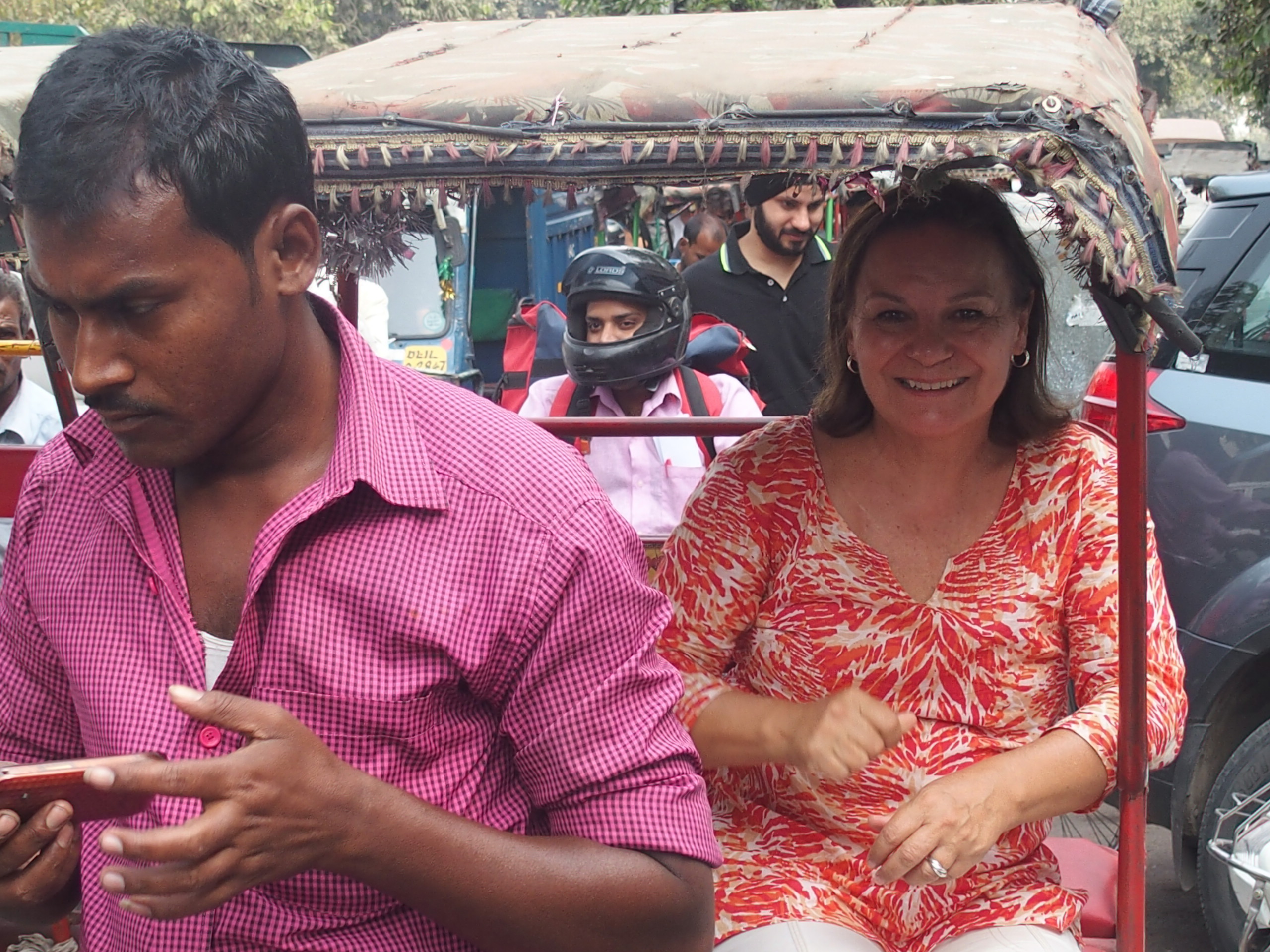 Slow travel en rickshaw Delhi Inde