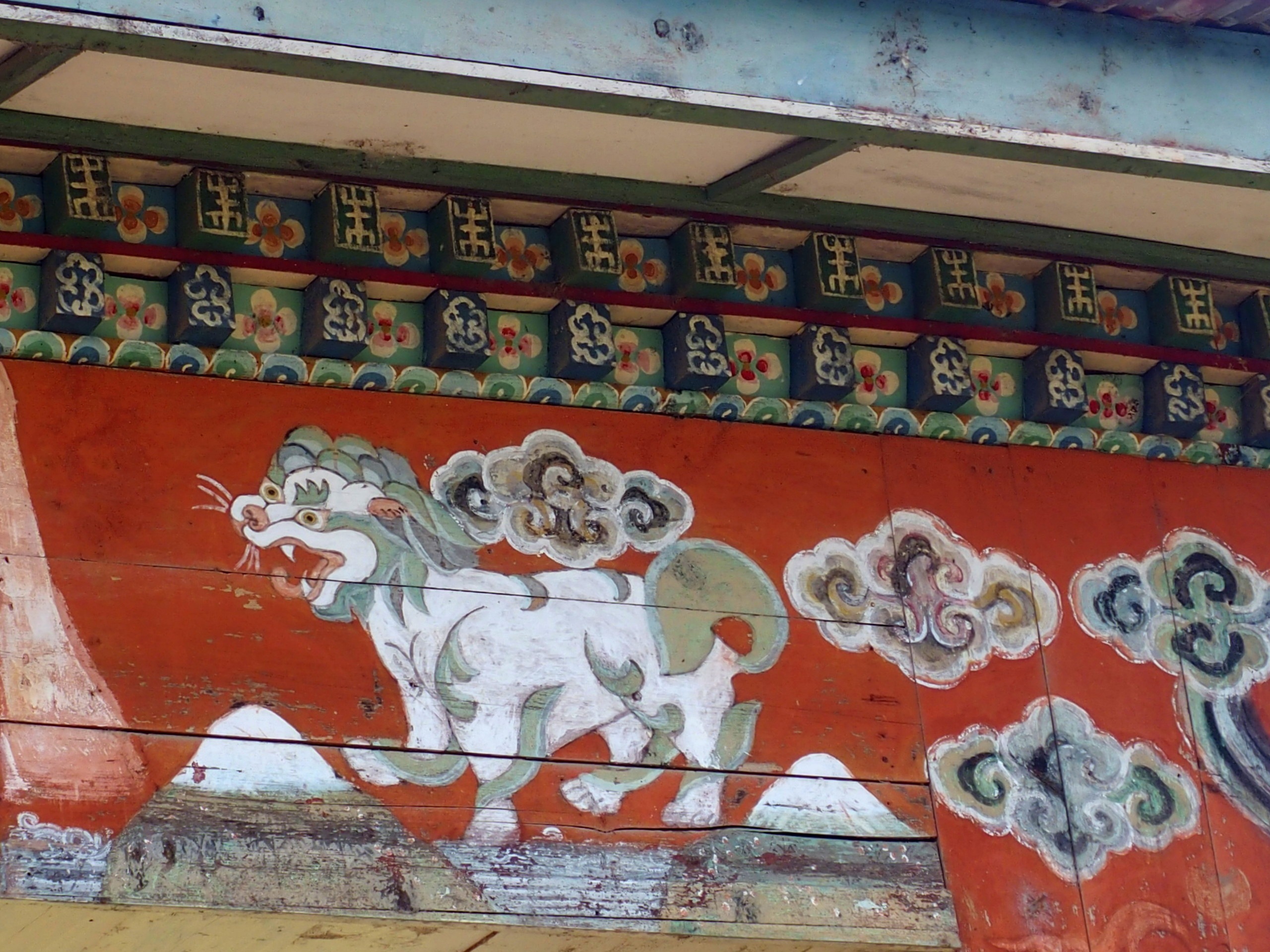 Peinture-traditionnelle-maison-Bhoutan.