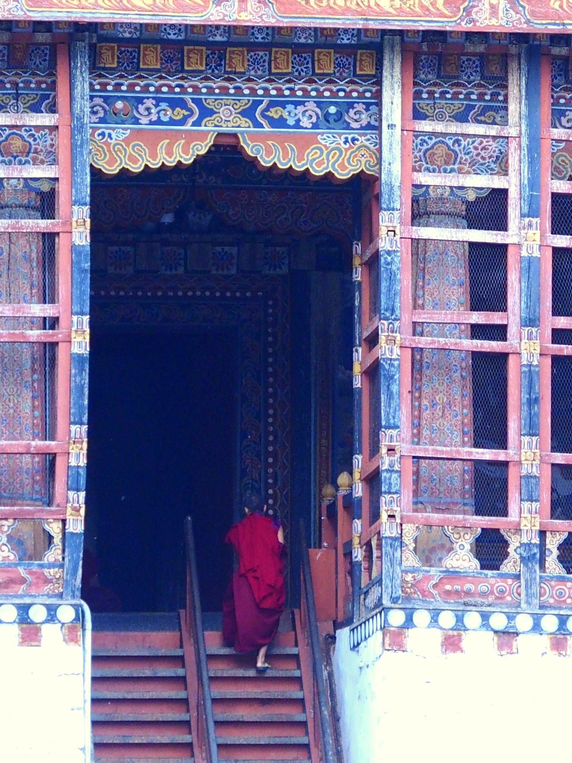Peintures-traditionnelles-au-Bhoutan-dans-monastère