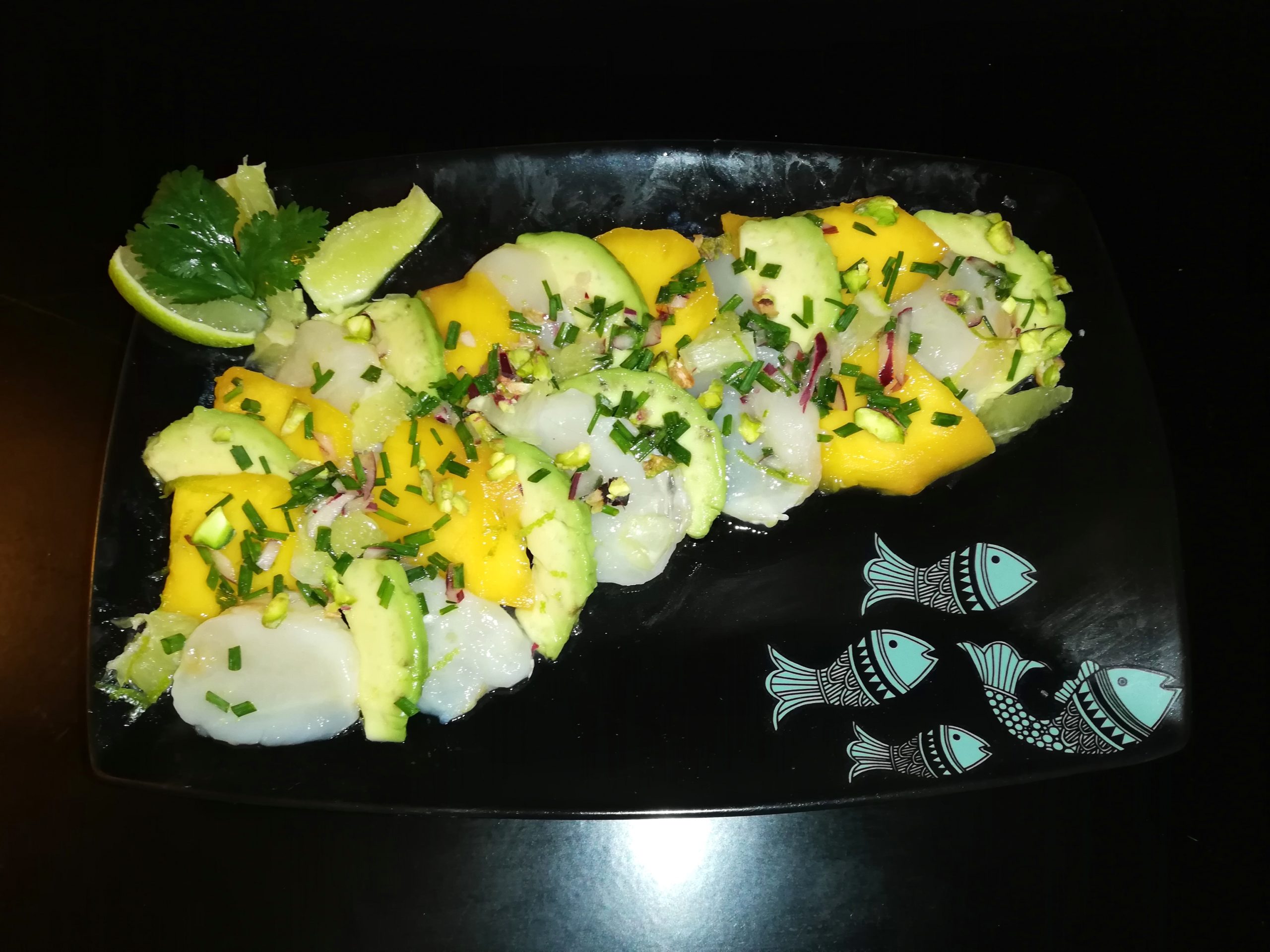 carpaccio de coquilles saint-jacques des iles