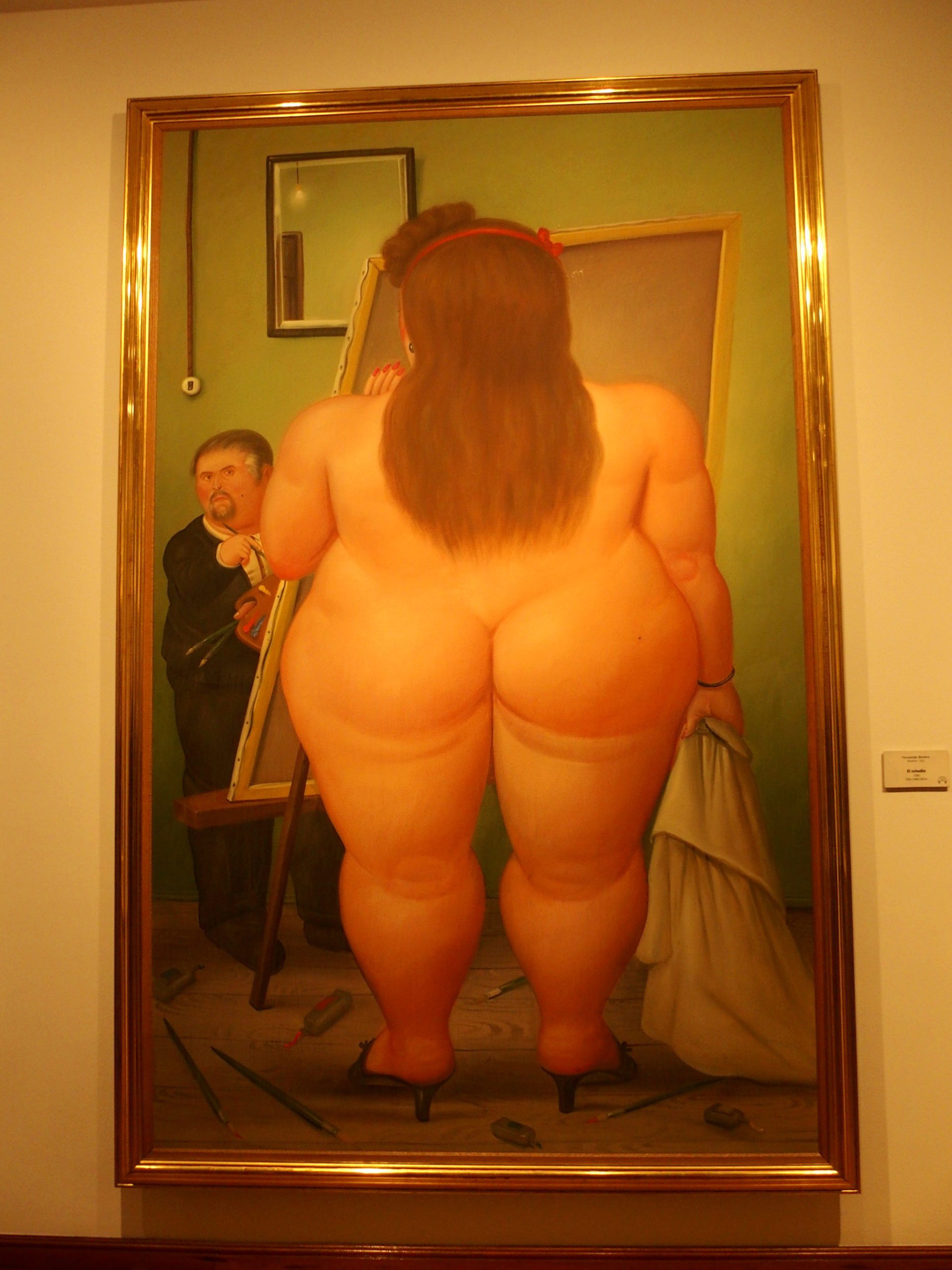 Visiter musée Botero de Bogota - Peintre et son modèle.