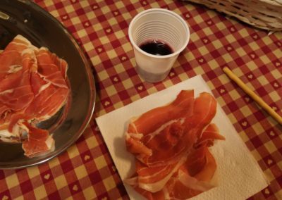 Dégustation jambon prosciutto de Modène