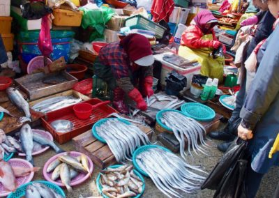 Marché aux poissons Busan Corée