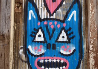 Chat street art Valparaiso