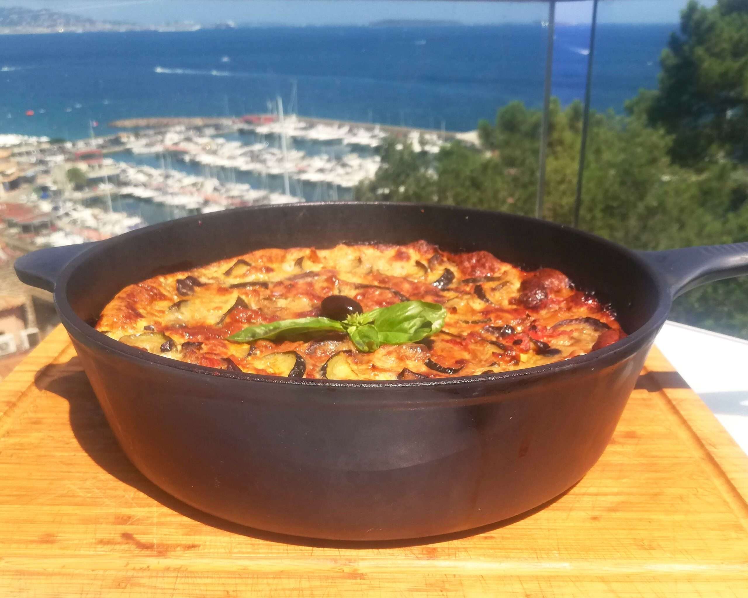 Frittata courgette aubergines italie