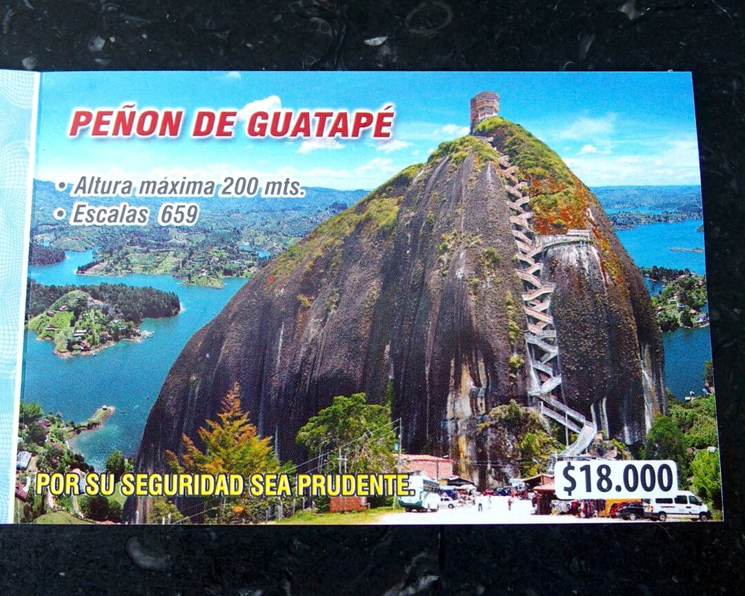 Billet Piedra del Penol Guatape Colombie